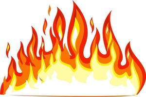 Fire flame Isolated bonfire sign vector