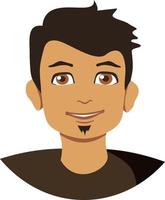 avatar masculino retrato sonriente de un joven alegre con una sonrisa feliz vector