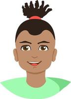 african american man avatar flat vector