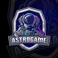 plantilla de logotipo de vector de astrojuego. logotipo adecuado para aplicaciones, tecnología, equipo, deporte, software, empresas de juegos y ferretería. el diseño es mínimo fácil de configurar.