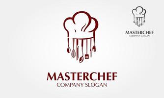 Master Chef Vector Logo Template. Use this logo for a chef, restaurant, catering or any food related services. Vector logo illustration. Clean and modern style on white background.