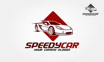 Speedy Car Vector Logo Template. This is a modern, clean and elegant sport car logo.The logo illustration looks great.