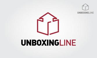 Unboxing line Logo Template. Abstract vector logo illustration. This is an excellent Logo template suitable for your company, in order to improve its communication process.