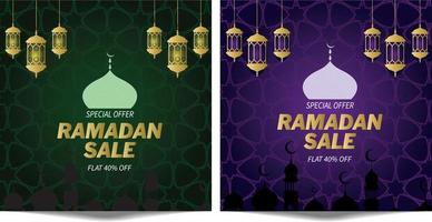 Ramadan kareem sale banner Islamic background and vector banner  template