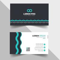 modern creative simple clean business card or visiting card design template with unique shapes vector