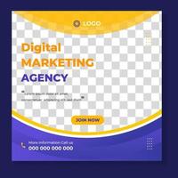 digital marketing post banner, digital marketing social media post banner. business marketing post banner. digital marketing banner. vector