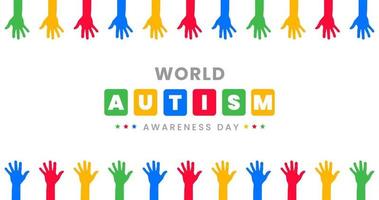 world autism day background. 2 April world autism awareness day background 2022.  world autism day background design vector