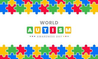 antecedentes del día mundial del autismo. 2 de abril fondo del día mundial de concientización sobre el autismo 2022. diseño de fondo del día mundial del autismo vector