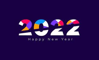 Happy New Year 2022 Background Template. vector