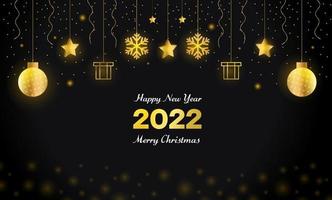 Happy New Year 2022 Background Template. vector