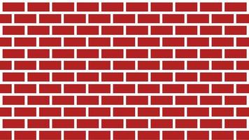 The red bricks are neatly arranged, the wall photo