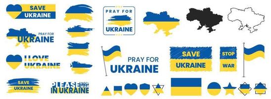 Save Ukraine, Ukraine flag Stop War concept vector illustration. Ukraine flag vector design