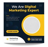 digital marketing post banner, digital marketing social media post banner. business marketing post banner. digital marketing banner. vector
