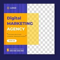 digital marketing post banner, digital marketing social media post banner. business marketing post banner. digital marketing banner. vector