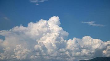 white cloud with blue sky. photo