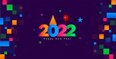 Happy New Year 2022 Background Template. vector