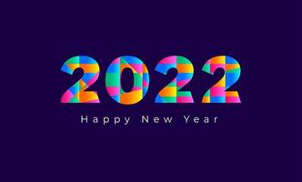 Happy New Year 2022 Background Template. vector