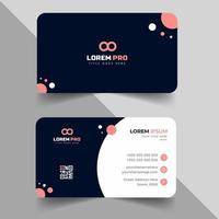 tarjeta de visita limpia simple y creativa moderna o plantilla de diseño de tarjeta de visita con formas únicas