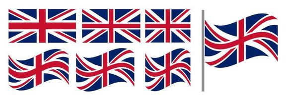 bandera del reino unido. vector. bandera del reino unido imagen vectorial de la bandera británica. bandera del reino unido vector