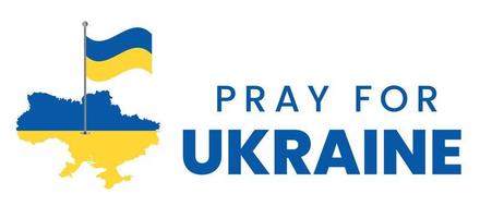 Pray for Ukraine, stop war, save Ukraine, Stand with Ukraine, Ukraine flag praying concept vector set background vector design illustration