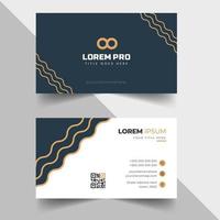 modern creative simple clean business card or visiting card design template with unique shapes vector