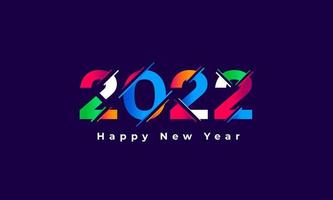 Happy New Year 2022 Background Template. vector