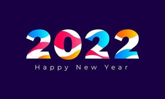 Happy New Year 2022 Background Template. vector