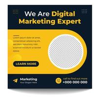 digital marketing post banner, digital marketing social media post banner. business marketing post banner. digital marketing banner. vector