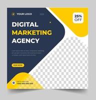 digital marketing post banner, digital marketing social media post banner. business marketing post banner. digital marketing banner. vector