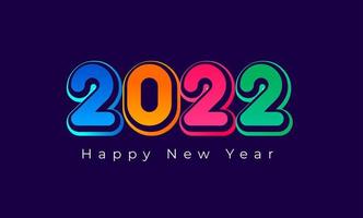 Happy New Year 2022 Background Template. vector