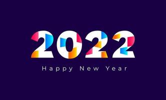 Happy New Year 2022 Background Template. vector