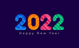 Happy New Year 2022 Background Template. vector