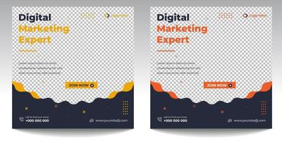 digital marketing post banner, digital marketing social media post banner. business marketing post banner. digital marketing banner. vector