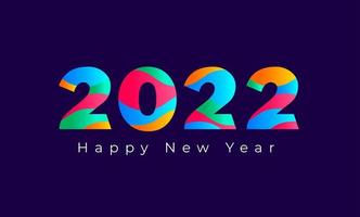 Happy New Year 2022 Background Template. vector