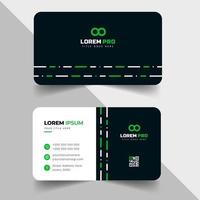 tarjeta de visita limpia simple y creativa moderna o plantilla de diseño de tarjeta de visita con formas únicas vector