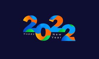 Happy New Year 2022 Background Template. vector