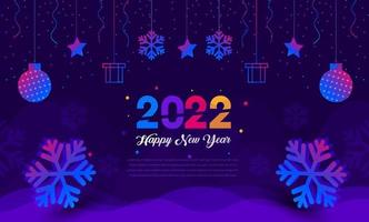 Happy New Year 2022 Background Template. vector