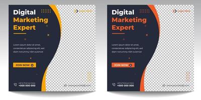 digital marketing post banner, digital marketing social media post banner. business marketing post banner. digital marketing banner. vector