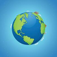 world earth globes logo template design