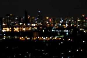 paisaje urbano noche bokeh ciudad abstracta bokeh fondo borroso y luces desenfocadas foto