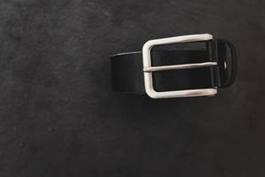 black leather belt photo