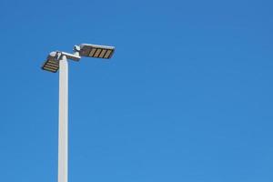 Electric poles for lighting use solar energy. clean energy concept alternative energy solar power photo