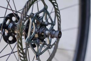 bicycle repair and cleaning process, cycle parts close up, bike workshop photo