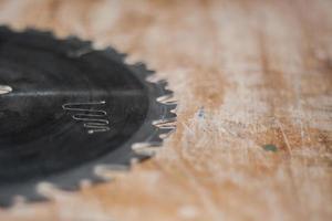 Close up of  carpenter tools on the table in wokshop, woodworking tools photo