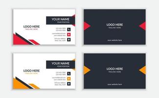 Corporate business card template horizontal layout vector