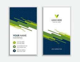 tarjeta de visita corporativa y moderna. plantilla de tarjeta de visita vertical creativa y limpia vector