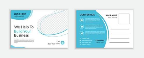 Sky corporate postcard or Eddm postcard design template vector