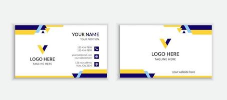 Creative and Modern Business Card Template With Double-Sides For Advertising vector