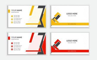 Multi shapes unique business card design template vector