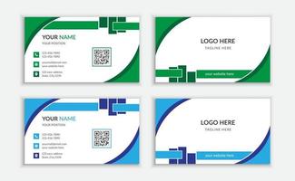 Creative business card template with double-sides design vector